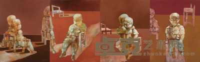 郭晋 1992-1993年作 苟合的阳光（四联画） 81×65cm